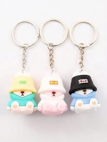 3 cái/bộ Phim hoạt hình sáng tạo Đang ngủ Ngư dân Thiết kế Gấu Dễ thương PVC Móc chìa khóa - Lý tưởng Đối với Cá nhân hóa Cái túi , Ô tô/xe hơi Móc chìa khóa , Qủa tặng - Nhiều màu - Xem 1