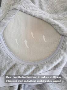 Débardeur long et ajusté pour femmes, côtelé, avec soutien-gorge rembourré, à la fois tendance, simple, confortable et respirant avec de larges bretelles. Ce top unicolore peut être porté à l"intérieur et à l"extérieur afin de couvrir et rehausser la poitrine.