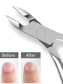 1 Miếng Thép không gỉ Lớp da ngoài Kéo cắt móng tay , Làm móng tay Cây kéo , Móng chân Quan tâm Công cụ , Cây kéo , Chăm sóc móng chân Kìm - Bạc - Xem 3