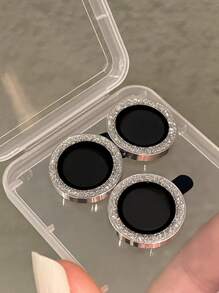 Película protectora para lente de cámara compatible con iPhone 14 Pro Max, versión actualizada con polvo brillante transparente. Compatible también con lentes de iPhone 14/12/11/13 Pro Max. Accesorio para teléfono, protector de lente, regalo para cumpleaños, familia y amigos, cristal brillante.