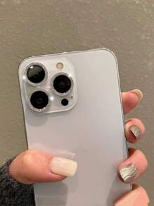 Película protectora para lente de cámara compatible con iPhone 14 Pro Max, versión actualizada con polvo brillante transparente. Compatible también con lentes de iPhone 14/12/11/13 Pro Max. Accesorio para teléfono, protector de lente, regalo para cumpleaños, familia y amigos, cristal brillante.
