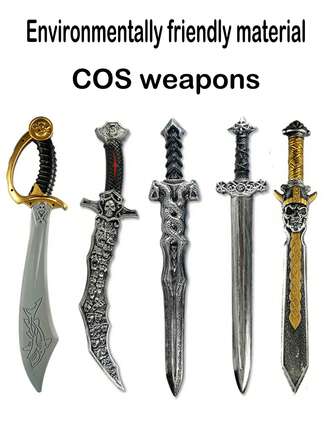1pc Multi-Colored Retro Pirate Sword/Cutlass/Skull Head-Shaped Weapon Cosplay Prop With Environment-Friendly Material, Suitable For Daily Dress-Up, Campus Leisure And Festival Party Performances