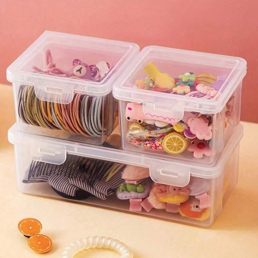 1pc Hair Accessory Storage Box For Girls With Hair Ties, Headbands