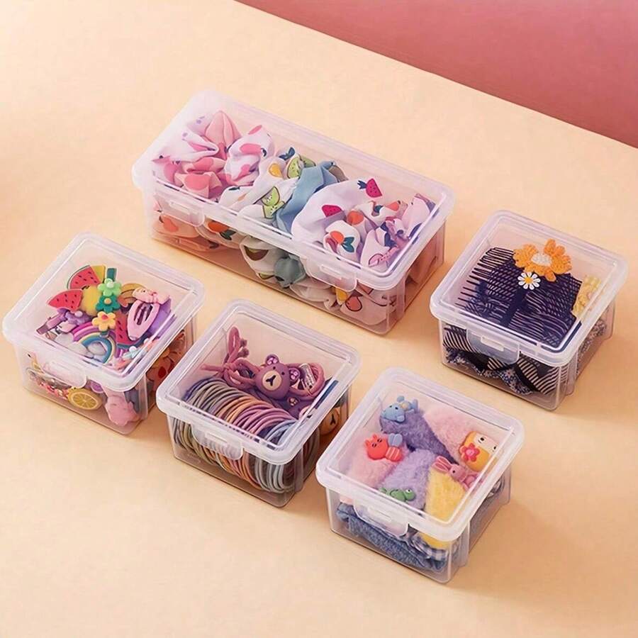 1pc Hair Accessory Storage Box For Girls With Hair Ties, Headbands