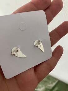 Stud Earrings - Silver - View 2