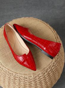 Chaussures plates à bout pointu avec motif écossais vert olive pour femmes, avec texture pierreuse. Baskets décontractées confortables pour l'extérieur rouges. Bleu, abricot, noir pour la Saint-Valentin