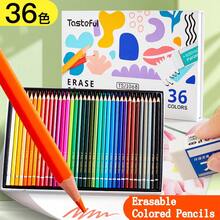 36 Colors Erasable Oil-Based Colored Pencils For Art, Kids Coloring, Drawing In A Gift Box, 36 Erasable Colored Pencils - Multicolor - View 1