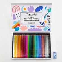36 Colors Erasable Oil-Based Colored Pencils For Art, Kids Coloring, Drawing In A Gift Box, 36 Erasable Colored Pencils - Multicolor - View 4