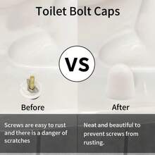 2pcs Universal Toilet Bolt Caps, Round Plastic Push-On Toilet Bowl Bolt Caps Covers, With Extra Washers For Easy Installation, 1.44 Inch Height, White Color