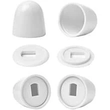 2pcs Universal Toilet Bolt Caps, Round Plastic Push-On Toilet Bowl Bolt Caps Covers, With Extra Washers For Easy Installation, 1.44 Inch Height, White Color