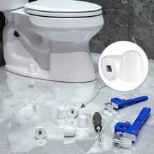 2pcs Universal Toilet Bolt Caps, Round Plastic Push-On Toilet Bowl Bolt Caps Covers, With Extra Washers For Easy Installation, 1.44 Inch Height, White Color