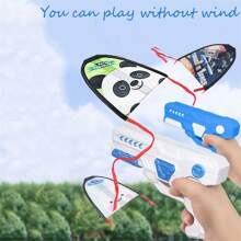 Outdoor Spring-Powered Kite Model Gun, Glider Kite, Portable Hand-Launch Toy, Perfect For Spring Outing, Family Interactive Games, Festival And Birthday Gift - Multicolor - View 2