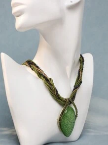 1 件时尚波西米亚吊坠项链，适合女性日常佩戴 - 吊墜項鍊 - 查看 3