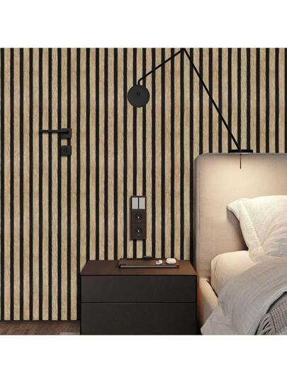 Roll Vintage Waterproof Self Adhesive Wallpaper Wood Stripe Pattern, PVC Contact Paper Bedroom Living Room Home ation Removable Wand Sticker 17.72inx196.85in,Renovation Stickers Peel Panels,Wall Paper, Wallpapers, Items Refresh Your Home,Rama Birthday Graduation