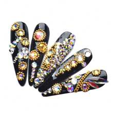 1728 Pcs Flat Back Crystal Glass Nail Art Rhinestones. 4#-12# 6 Sizes Mix DIY Decorations For Nails, Clothes, Bags, Hair Accessories, Cars, Beddings, Pendants, Etc. Suitable For Teenage Girls, Women Nail Art, Eye Makeup, Face Stickers, Jewelry Decoration Flat Back Rhinestones. 6 Bags Of Crystal Glass Flat Back Rhinestones. Nail Charms Nail Gems Nail Supplies