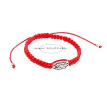 12 Stücke mexikanische Jungfrau Maria Armbänder, Tadeo-Armband, katholisch, grün, schwarz, rot, handgefertigt, Seil-Armband, Heiliger Judas, Armband Geschenk für Männer Frauen Jungen
