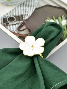 حلقات منديل زهرية بيضاء 12 قطعة/ 6 قطع / 4 قطع / 2 قطعة