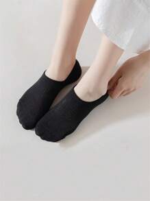 30 Pares Calcetines Invisibles Antideslizantes Y Transpirables De Corte Bajo Con Rayas Negras, Blancas Y Grises Para Mujeres, Prevención Del Mal Olor Y Absorción De La Humedad - Multicolor - Ver 5