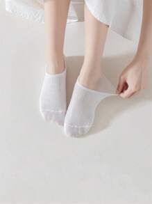 30 Pares Calcetines Invisibles Antideslizantes Y Transpirables De Corte Bajo Con Rayas Negras, Blancas Y Grises Para Mujeres, Prevención Del Mal Olor Y Absorción De La Humedad - Multicolor - Ver 6