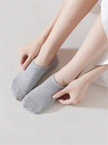 30 Pares Calcetines Invisibles Antideslizantes Y Transpirables De Corte Bajo Con Rayas Negras, Blancas Y Grises Para Mujeres, Prevención Del Mal Olor Y Absorción De La Humedad - Multicolor - Ver 7