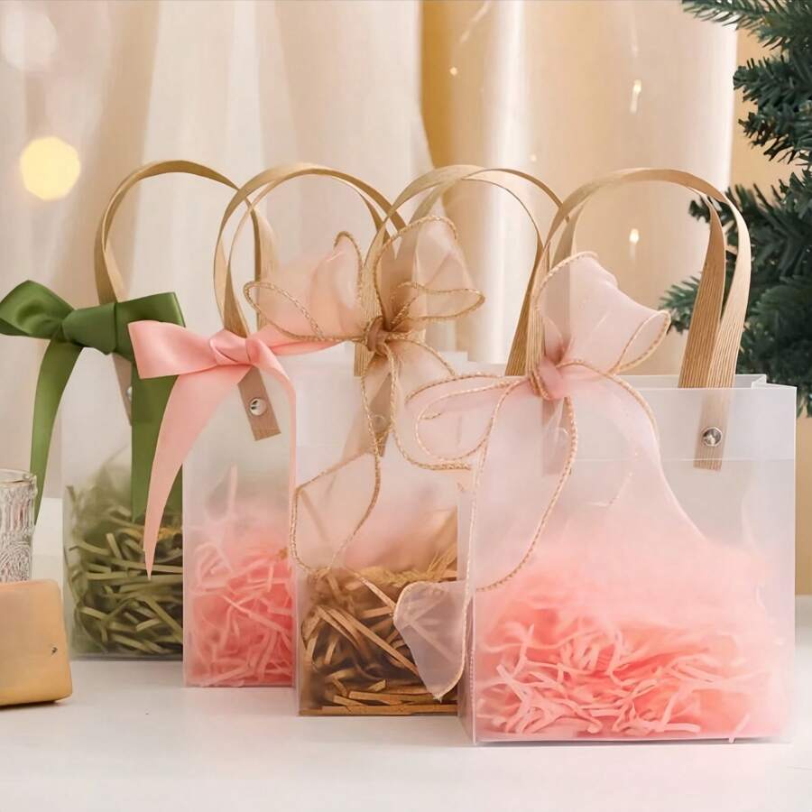 10/30 chiếc túi xách PVC mờ, túi quà tặng tiệc cưới và quà lưu niệm, túi quà tặng lễ hội, túi quà tặng tiệc, đồ dùng tiệc cưới và tiệc tùng, phụ kiện tiệc tùng, giáng sinh