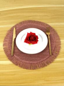 1pc Natural Woven Placemats  Boho Place Mats For Kitchen Table Indoor/Outdoor Washable Heat-Resistant Placemat Wipeable Dining Table Mats For Camping, Festival, Wedding, Party - Multicolor - View 22