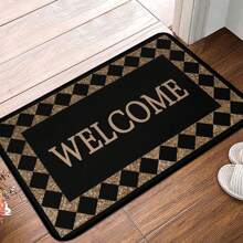 1pc Bathroom Mat, Household Mat, Kitchen, Living Room, Bathroom Universal Mat, Personalized Text Mat, Geometric Shape Mat Home Bathroom Decor Bath Rug Floor Carpet Outdoor Rug Door Mat Fall Decor Bathroom Accessories Back To School Entryway Decor - Multicolor - View 1