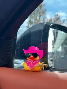 1 Pieza Adorno Con Forma De Pato Lindo Y Genial Para Decoración Del Interior Del Coche - Amarillo - Ver 5