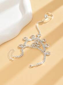 1pc Women's Delicate Bridal Chain Finger Hand Jewelry, Fashionable For Wedding, Date, Travel, Party, Holiday Outfit Gift
