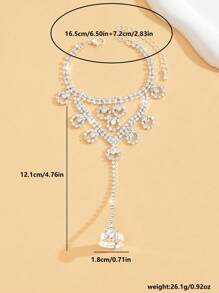 1pc Women's Delicate Bridal Chain Finger Hand Jewelry, Fashionable For Wedding, Date, Travel, Party, Holiday Outfit Gift