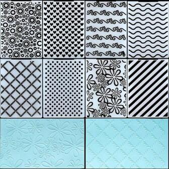 8pcs Embossed Flower Template, Card Making DIY Floral Scrapbook Album Craft Decor, 5.9 X 4.1 Inches (14.5 X 10.5 Cm)