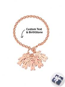 Tùy chỉnh Tên Gia đình Để kỷ niệm Vòng cổ mặt dây chuyền , Cặp đôi Món quà , Ngày lễ Mẹ Món quà , Ngày của Cha Món quà , Gia đình & Bạn Quà sinh nhật DIY - Vàng - Xem 1