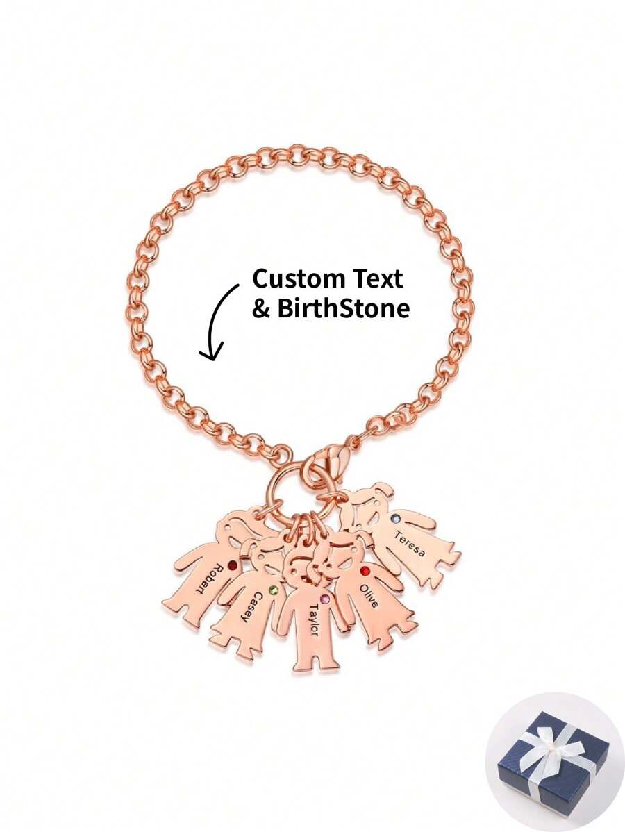Tùy chỉnh Tên Gia đình Để kỷ niệm Vòng cổ mặt dây chuyền , Cặp đôi Món quà , Ngày lễ Mẹ Món quà , Ngày của Cha Món quà , Gia đình & Bạn Quà sinh nhật DIY - Vàng - Xem 1