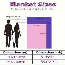 1 Miếng Flannel In Chăn , Ấm áp , Mềm mại Và Thoải mái , Đối với Sofa , Giường , Ô tô/xe hơi , Văn phòng , Cắm trại Và Du lịch , Hoàn hảo Tất cả Mùa Qủa tặng Chăn - Nhiều màu - Xem 2