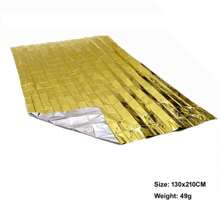 Outdoor Emergency Blanket - Waterproof Survival Rescue Sheet In Gold And Silver, 130x210 Cm Camping Stuff