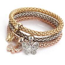 3pcs/Set Multicolor Women's Alloy Bracelets