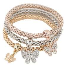 3pcs/Set Multicolor Women's Alloy Bracelets