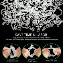 100pcs, Garden Tomato Clips - Plant Support For Healthier, Upright Growth - Clear - View 9