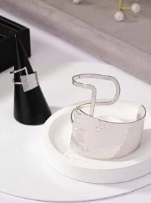 1 Pieza Pulsera Y Anillo Geométrico Con Y Estilo - Plateado - Ver 3