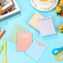 9pcs Work-Inspired Sticky Notes Memo Pads With Proverbs, To-Do List, Fun Design Assorted Sticky Notes Office Supplies For Workers, 9 Designs, 3 X 3.93 Inches, 30 Sheets/Pad - Colorful - View 4