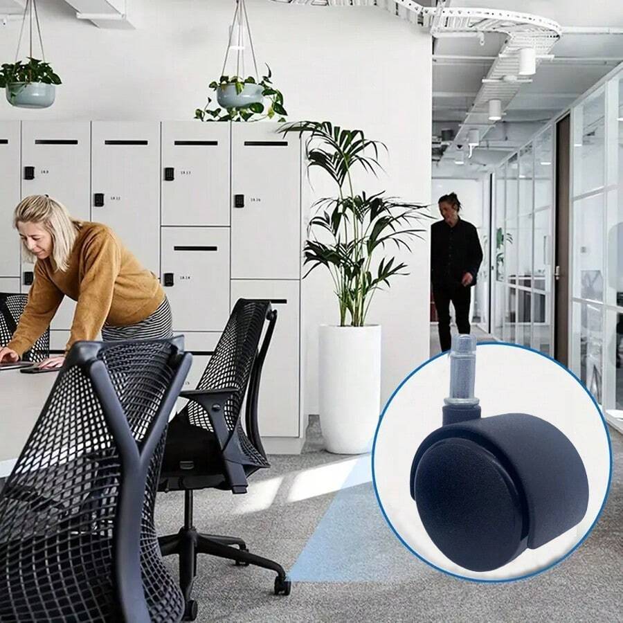 5pcs 2 Inch Spring Wheel With Brake Office Chair Caster Computer Chair