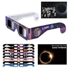 10pcs/5pcs North American Solar Eclipse Viewing Glasses, Neutral Color Printed Paper Frame Glasses, Outdoor Essential For Directly Observing The Sun (Assorted Colors & Patterns Shipped Randomly)