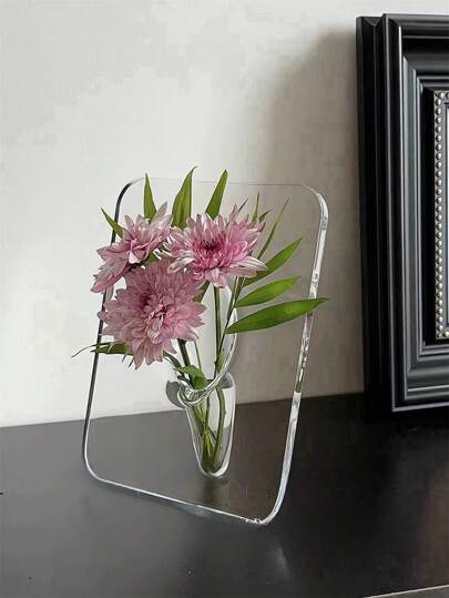 Creative Artistic Picture Frame Vase Birthday Graduation Home Room Flower Glass