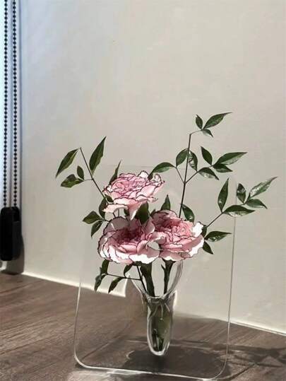 Creative Artistic Picture Frame Vase Birthday Graduation Home Room Flower Glass view 4