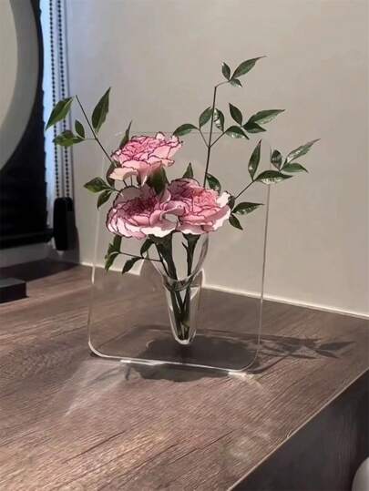 Creative Artistic Picture Frame Vase Birthday Graduation Home Room Flower Glass view 2