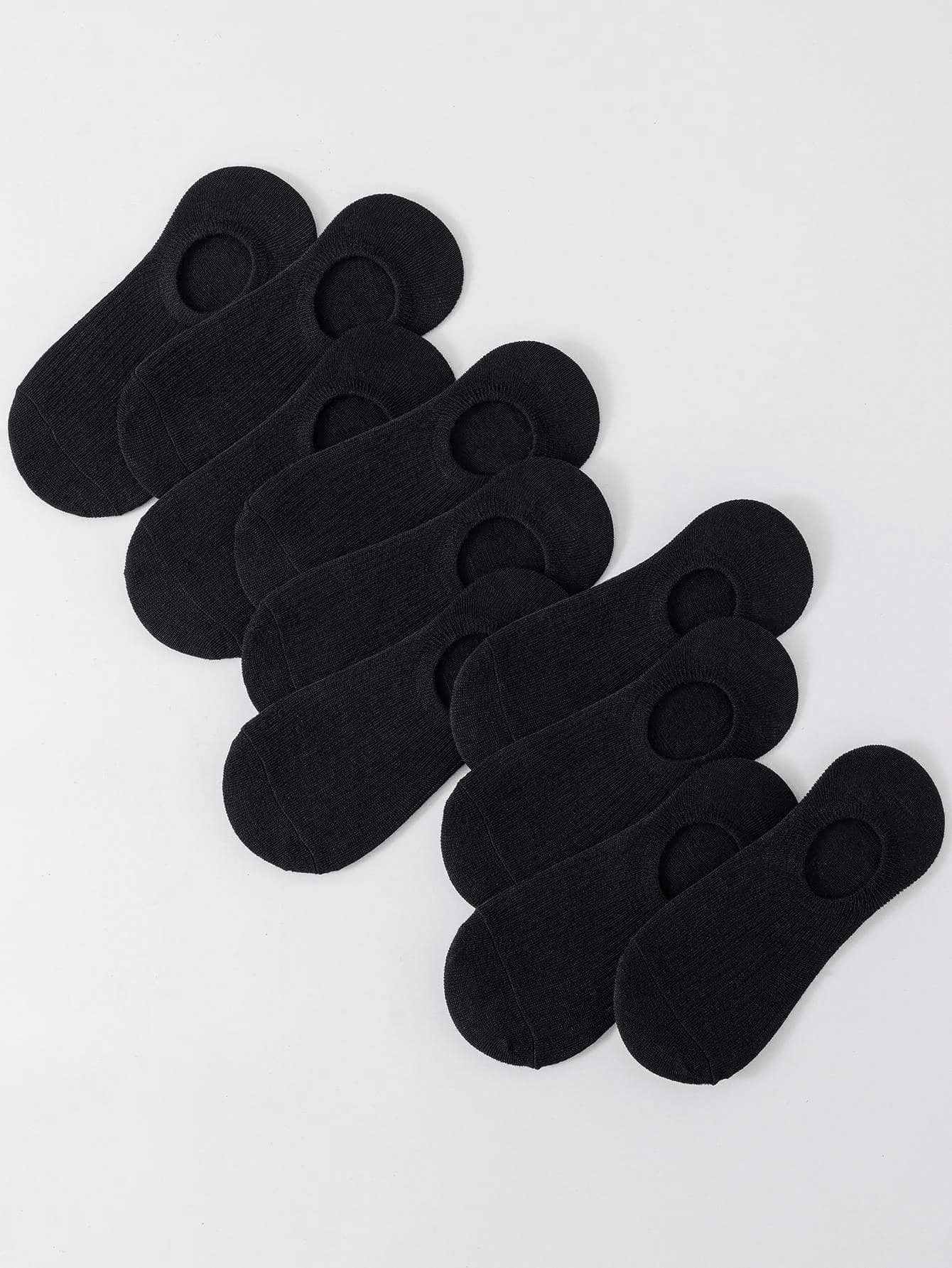 30 Pares Calcetines Invisibles Antideslizantes Y Transpirables De Corte Bajo Con Rayas Negras, Blancas Y Grises Para Mujeres, Prevención Del Mal Olor Y Absorción De La Humedad - Multicolor - Ver 1