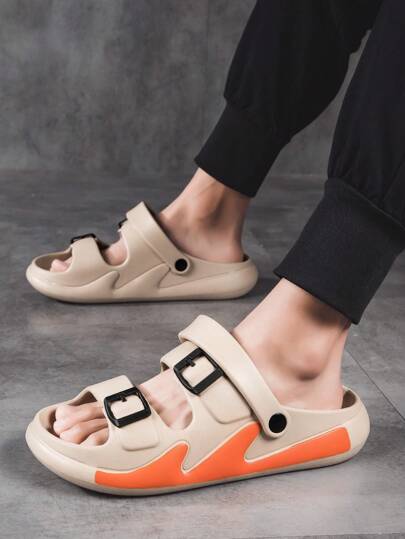 2024 Factory Wholesale Price EVA Men's Wooden Clogs, Lightweight Plastic Wooden Clogs, Men's Beach & Work Sandals, Includes Men's Wooden Clogs And Mules