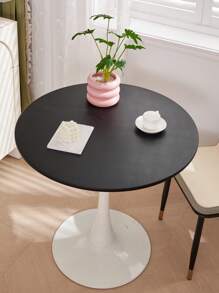 Mantel impermeable de 1 pieza unicolor anti-aceite de lujo ligero para mesa de comedor y café, tapete para escritorio redondo a prueba de polvo sin necesidad de lavar, cubierta de mesa del hogar