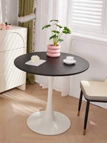 Mantel impermeable de 1 pieza unicolor anti-aceite de lujo ligero para mesa de comedor y café, tapete para escritorio redondo a prueba de polvo sin necesidad de lavar, cubierta de mesa del hogar