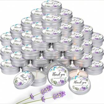 1/10/20 Pcs Baby Shower Lavender Scented Candles Gift Travel Tin Soy Wax Candle Aromatherapy Candle Favors For Baby Shower Favors Wedding Gifts, Compound Scent Essential Oil (Bear)Halloween,Spooky,Autumn,Festival,Holiday ,Winter,Holiday,Festival,Room Decor,Gifts Birthday Graduation